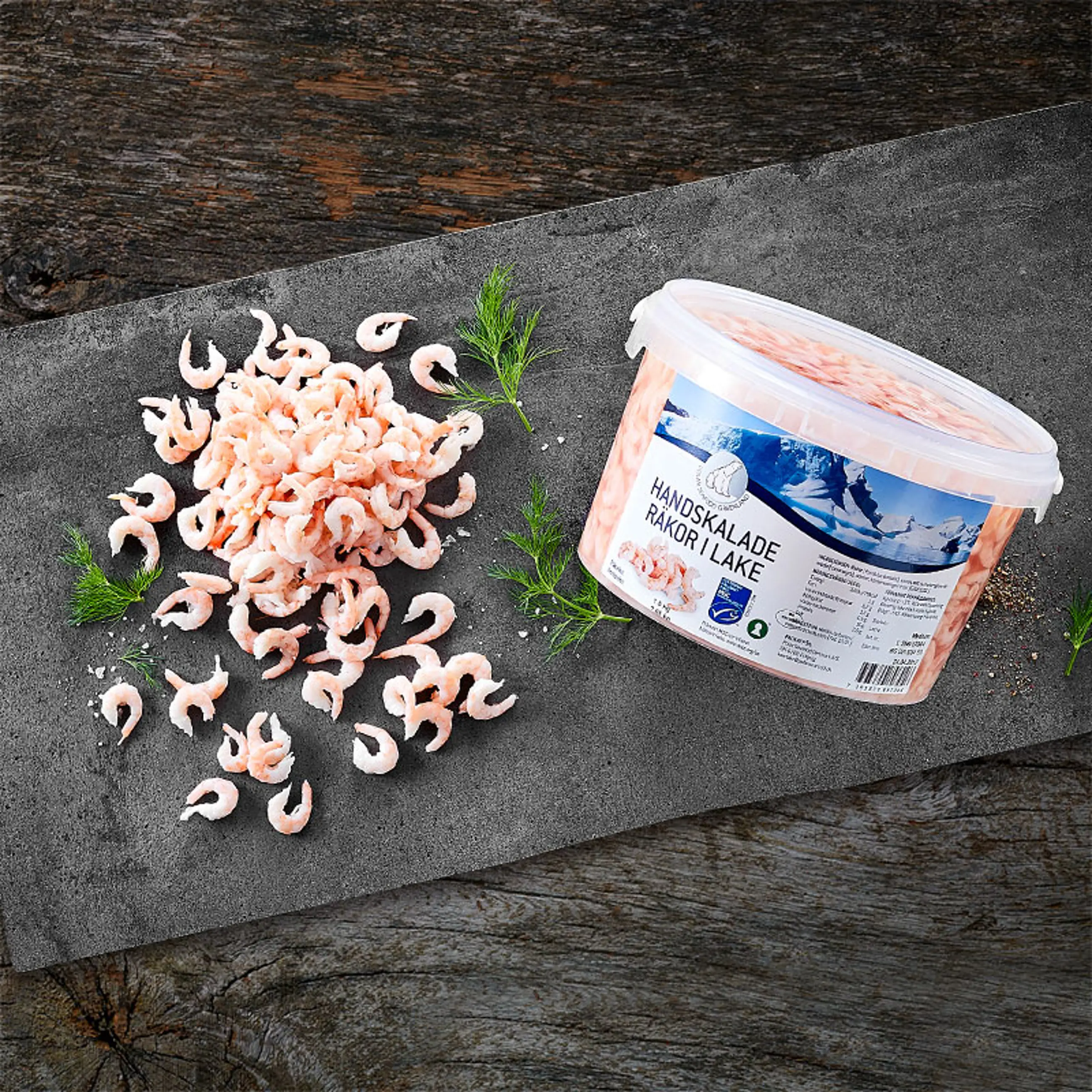 Arkö Räkor Kylda produkter | Räkor i lake och lax från Royal Seafood